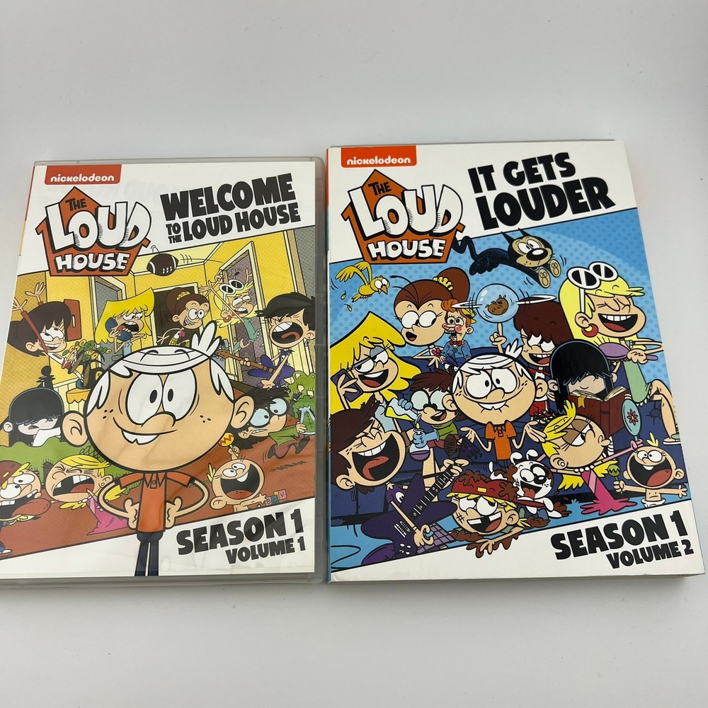 The Loud House DVD Lot Season 1 Volume 1 & 2 Nickelodeon 4 Disc Set